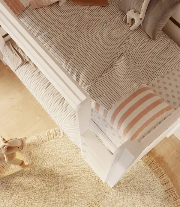 Sosnowe białe łóżko piętrowe Jan 5 Sosnowe białe łóżko piętrowe Jan - obrazek 5