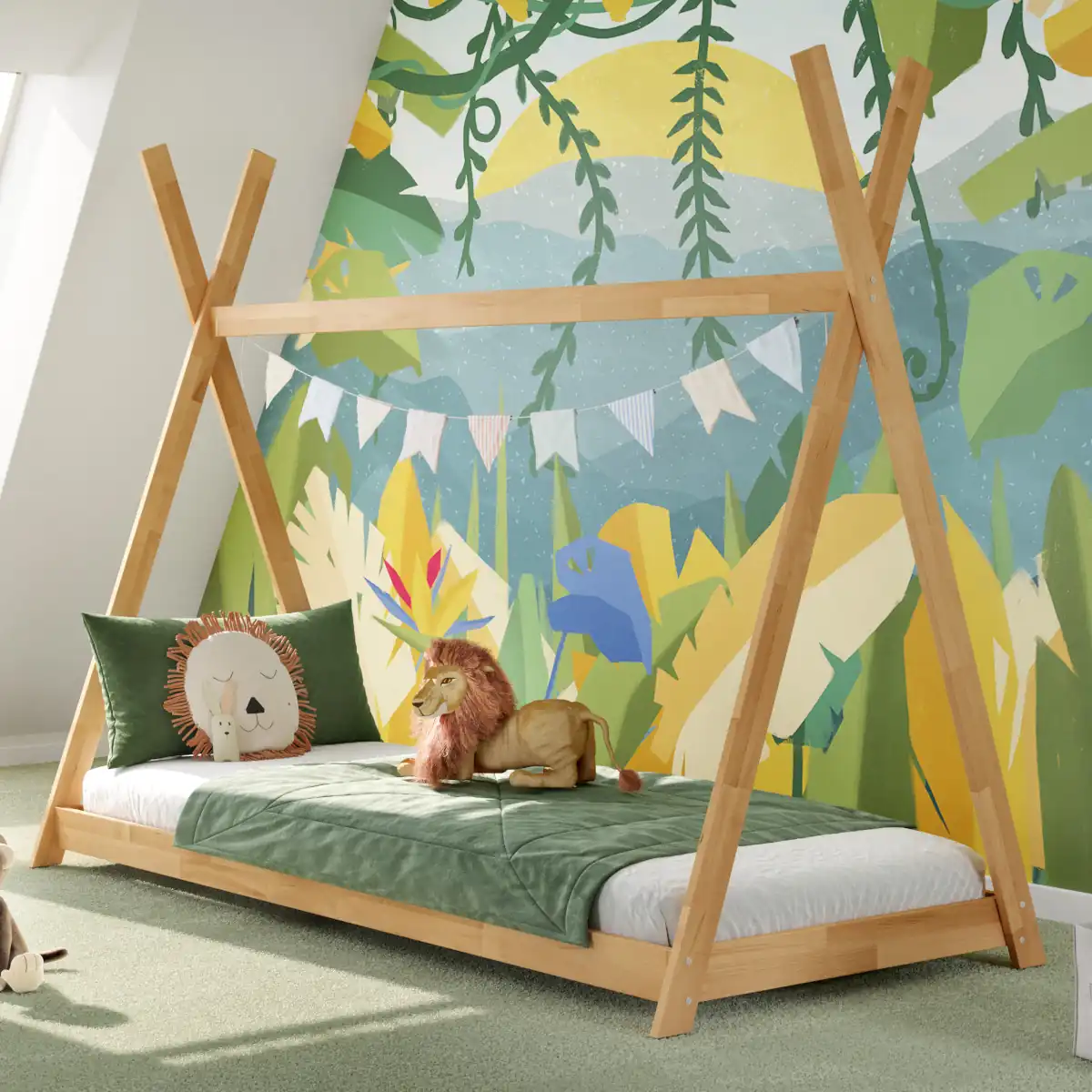 Bukowe łóżko Tipi 1 Bukowe łóżko Tipi