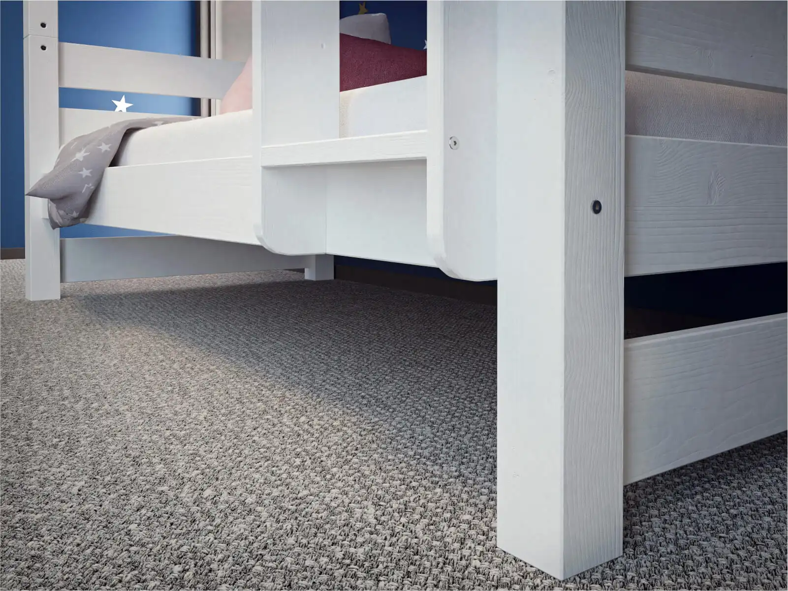 Sosnowe białe łóżko piętrowe Jan 7 Sosnowe białe łóżko piętrowe Jan - obrazek 7