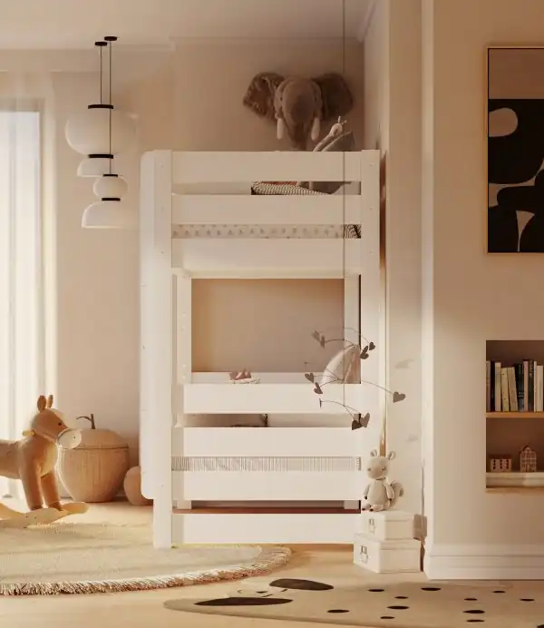 Sosnowe białe łóżko piętrowe Jan 3 Sosnowe białe łóżko piętrowe Jan - obrazek 3