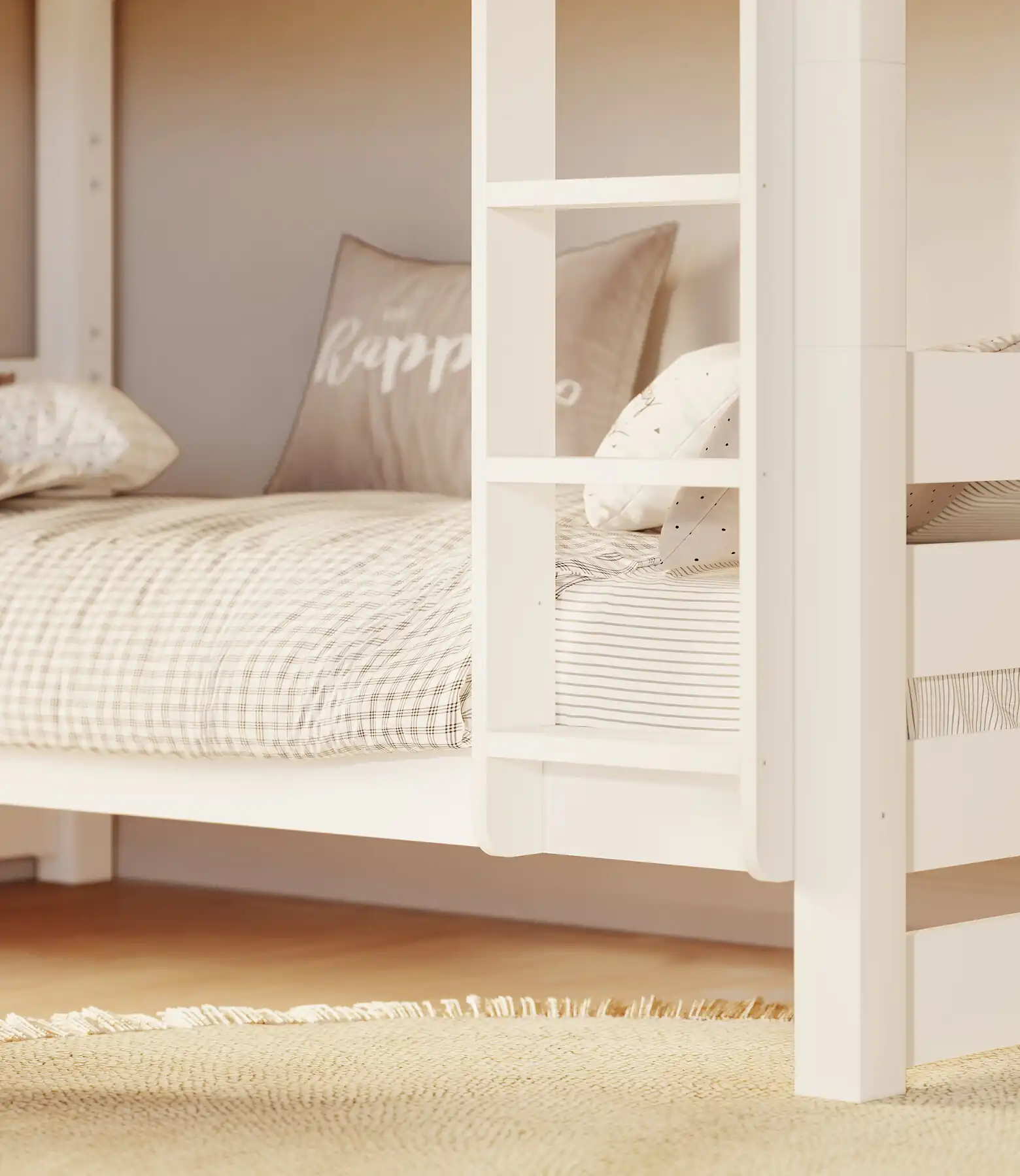 Sosnowe białe łóżko piętrowe Jan 4 Sosnowe białe łóżko piętrowe Jan - obrazek 4