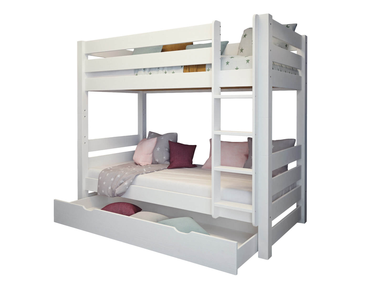 Szuflada na pościel do łóżka Jan/3 osobowego/Sen Trio biała 3 Szuflada na pościel do łóżka Jan/3 osobowego/Sen Trio biała - obrazek 3