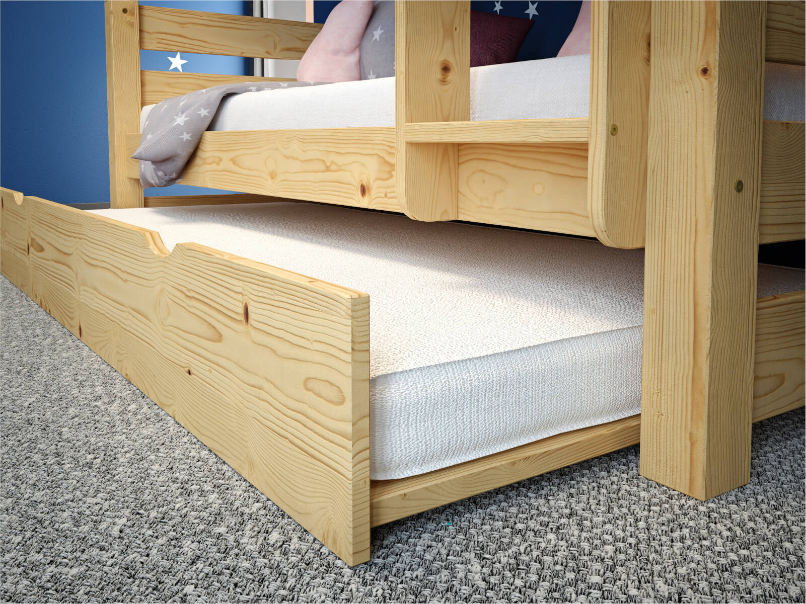 Szuflada na materac do łóżka Jan/3 osobowego/Sen Trio sosna 4 Szuflada na materac do łóżka Jan/3 osobowego/Sen Trio sosna - obrazek 4